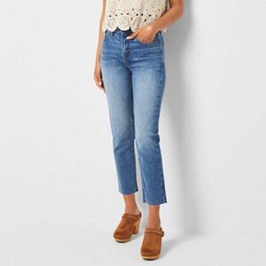 a.n.a High-Rise Straight Leg Frayed Jean 14P